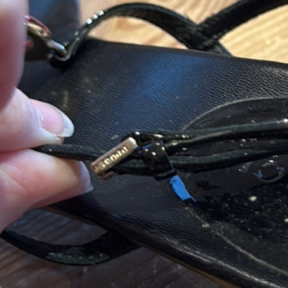 Authentic Gucci logo black kitten heel sandal Women's 10 - Picture 7 of 9